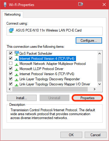 Wi-Fi properties