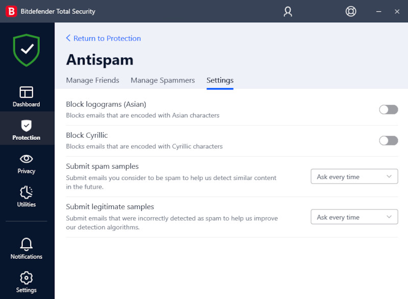 Bitdefender antispam