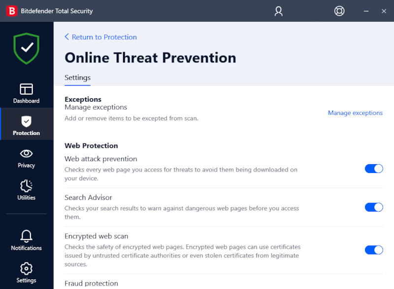 Bitdefender Threat protection