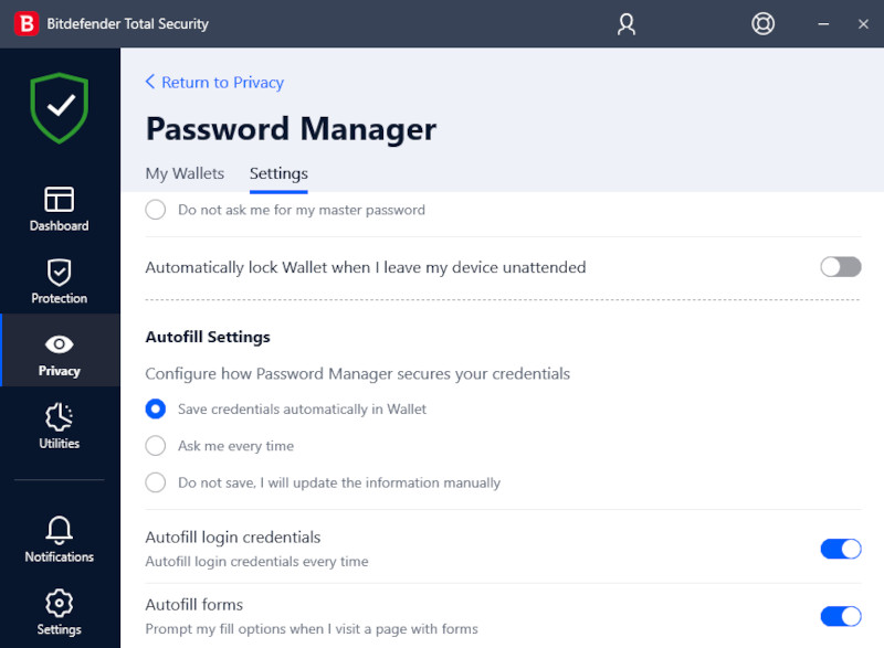 Bitdefender password manager