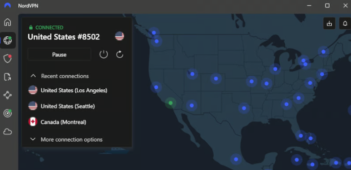 Connect to a server NordVPN