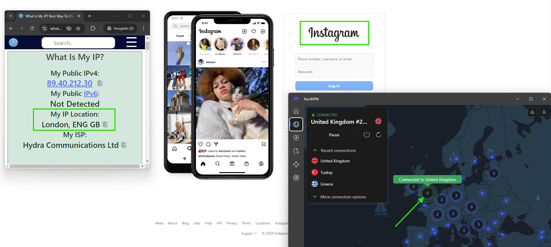 I managed to unban Instagram in Turkey woth NordVPN