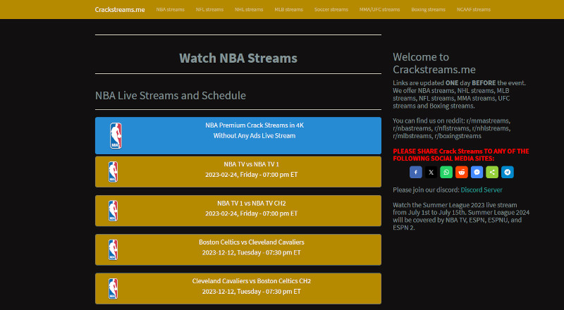 CrackStreams NBA