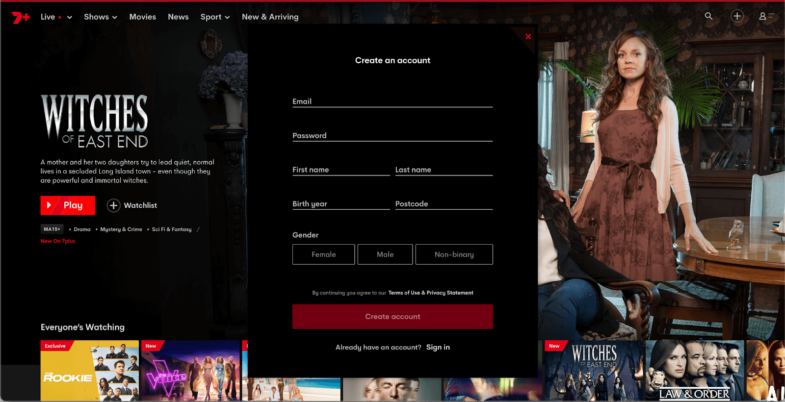 create 7plus account