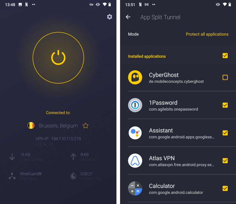 CyberGhost pour Android