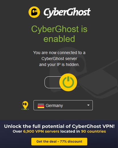 CyberGhost extensions pour Firefox