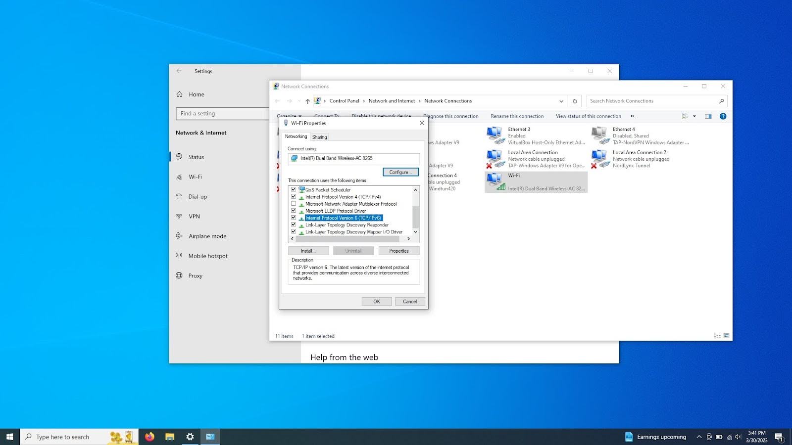 Windows Internet Protocol