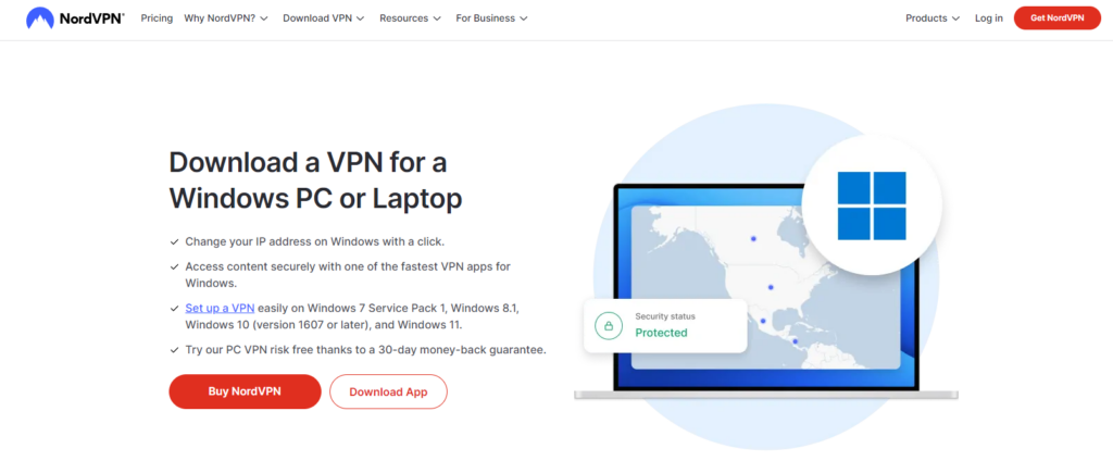Download NordVPN app to your device