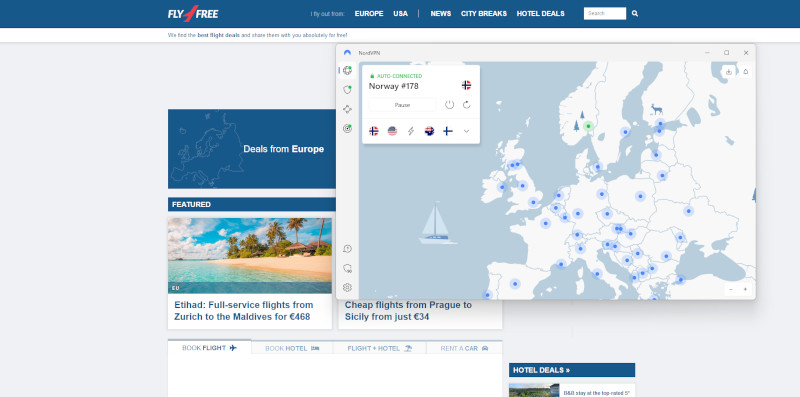 Fy4ever cheaper flights with a VPN