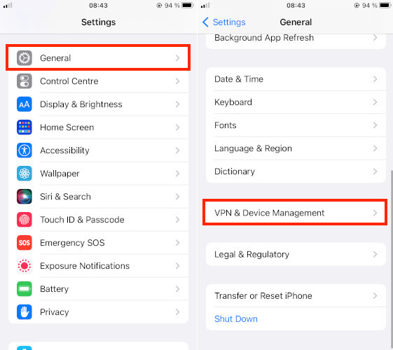 iOS manual VPN step 2