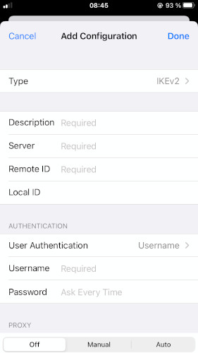 iOS manual VPN step 4