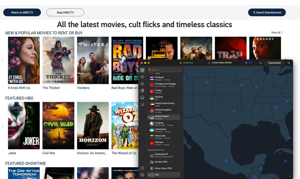 NordVPN for At&T on DirectTV