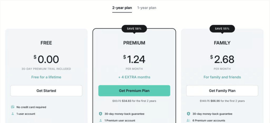 NordPass subscription cost