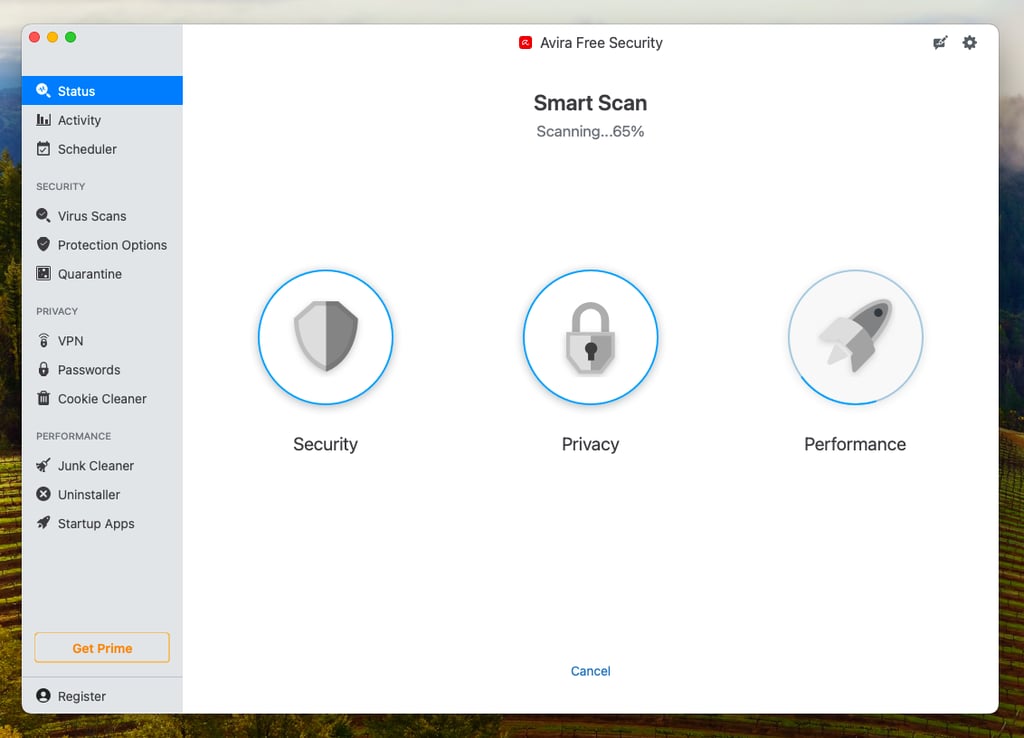 Avira AV scanning process