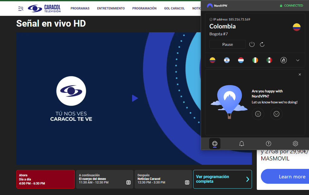 Caracol TV VPN