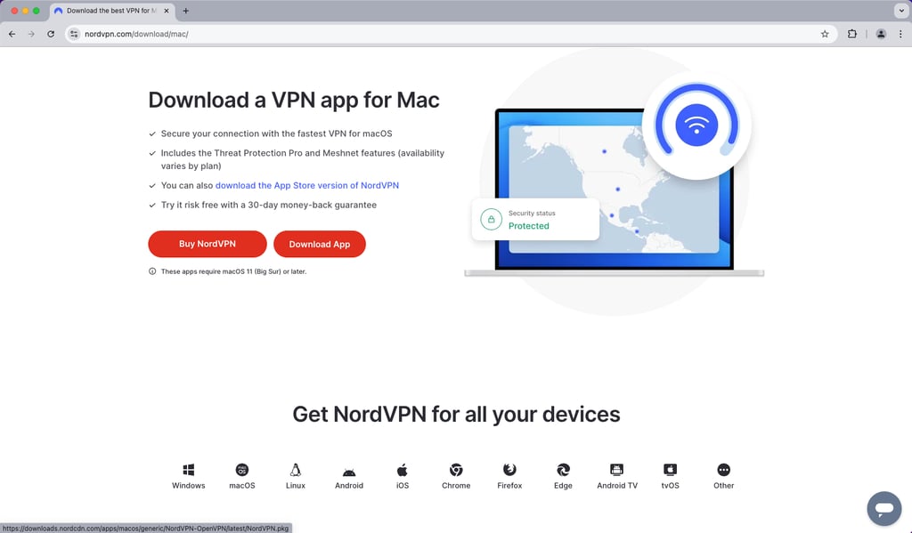 Download and launch your NordVPN for cheap flights