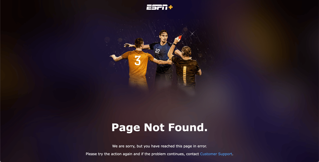 ESPN is not available in your region