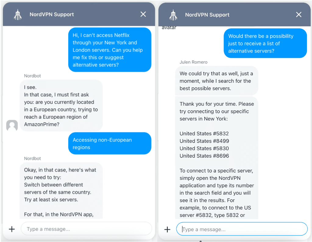 NordVPN customer service