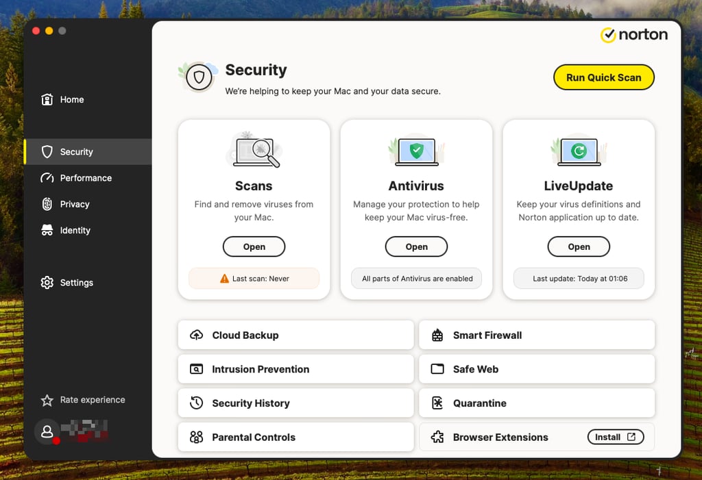 Norton interface