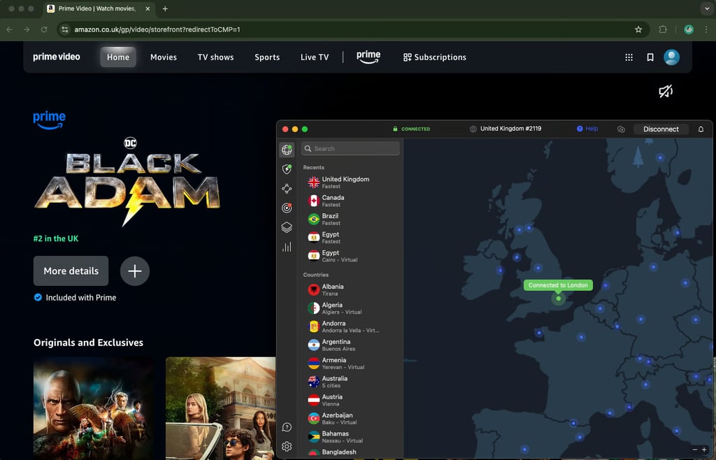 Log in to your Amazon Prime Video account