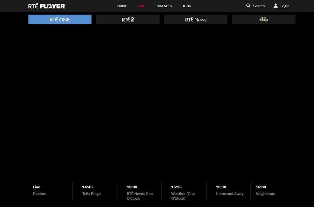 rte player channels