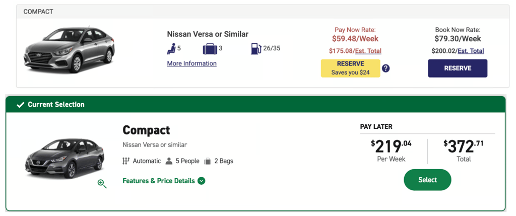 Enterprise car rentals for better prices