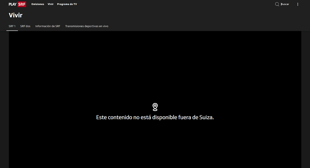 srf error message