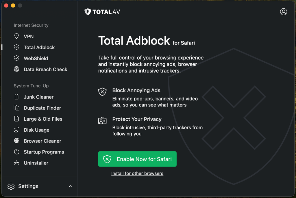 Total AdBlock for Safari on Mac