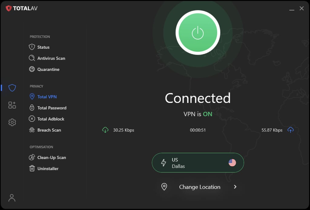 TotalAV VPN service