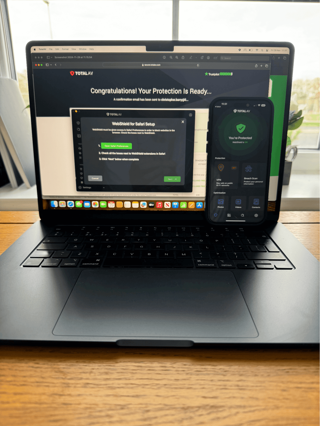 set up TotalAV WebShield