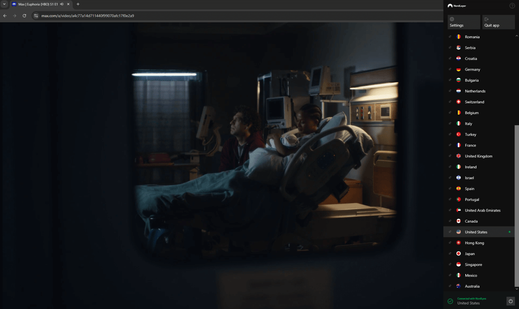 HBO Max unblocked with NordVPN