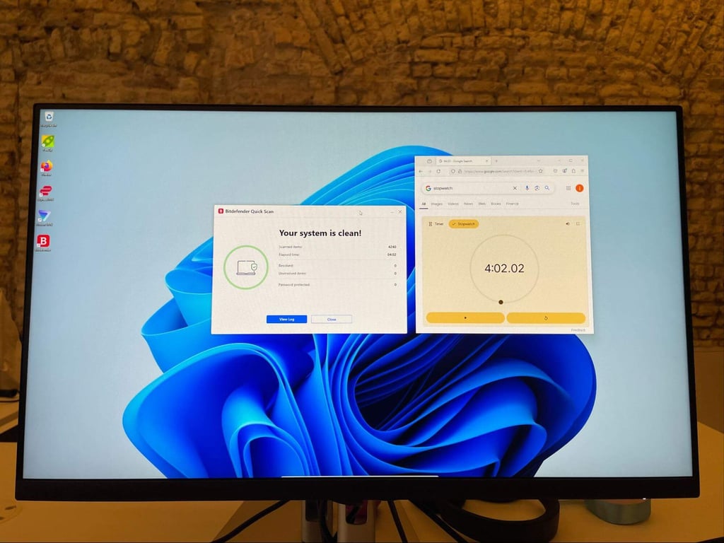 Bitdefender took 4 minutes to complete a quick scan