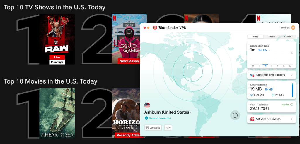 Bitdefender unblocking US Netflix in Turkey