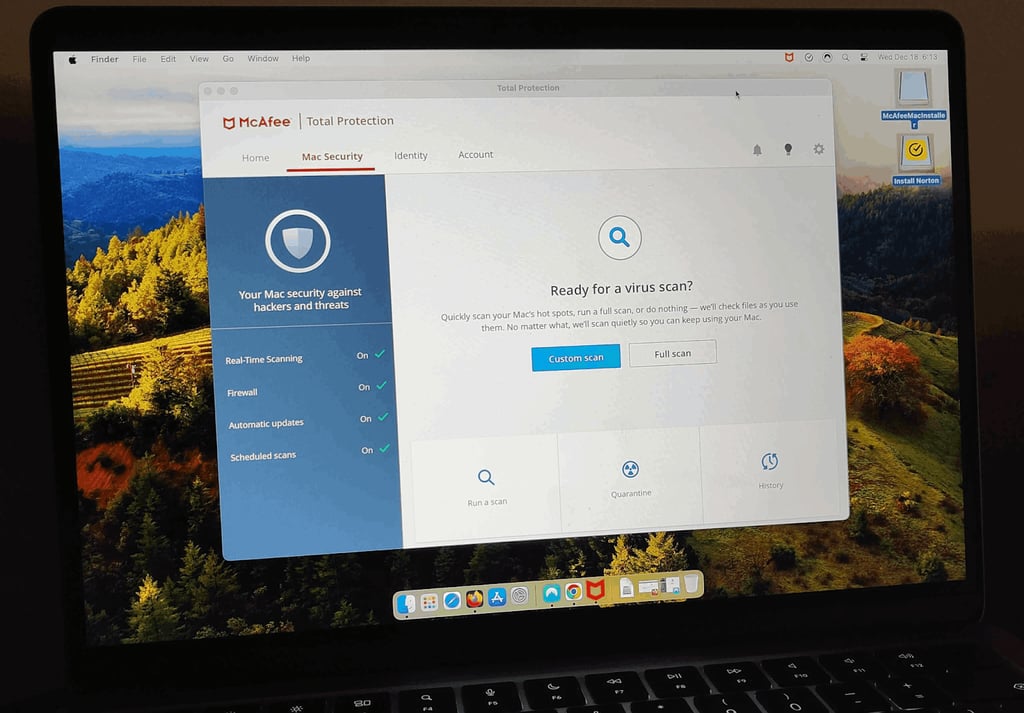mcafee dashboard on mac