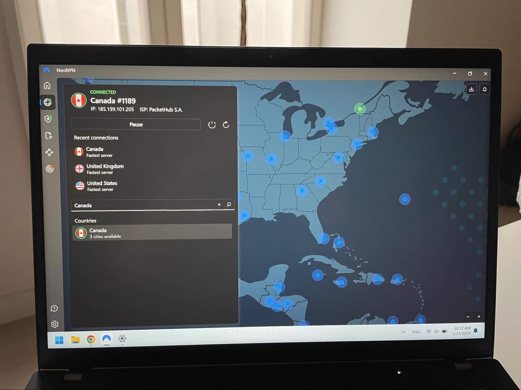 NordVPN Canadian servers
