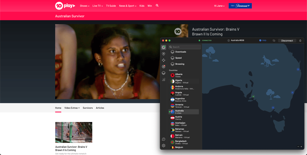 Watch Australian Aurvivor with VPN