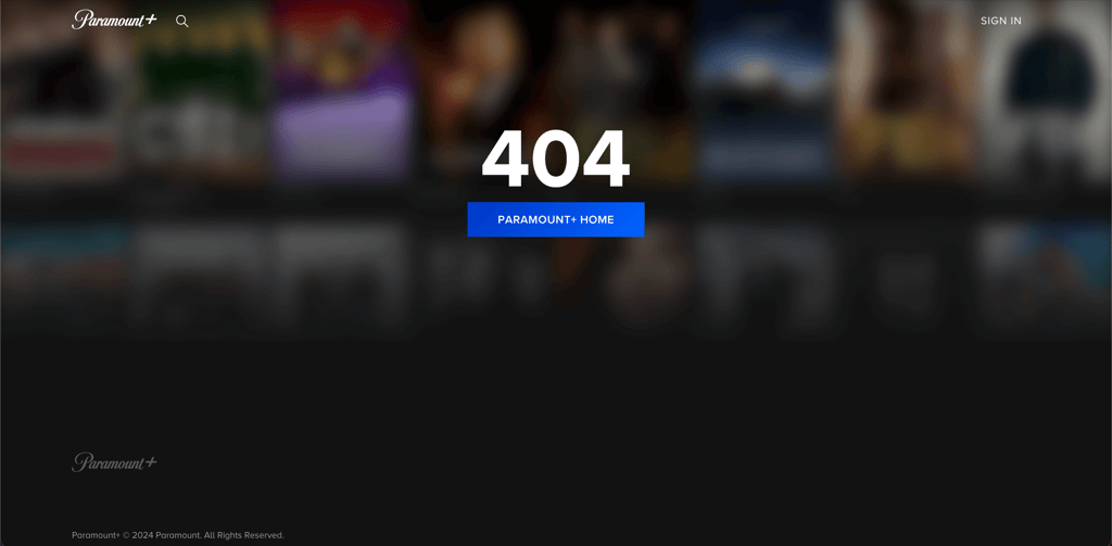 paramount blocked 404 error