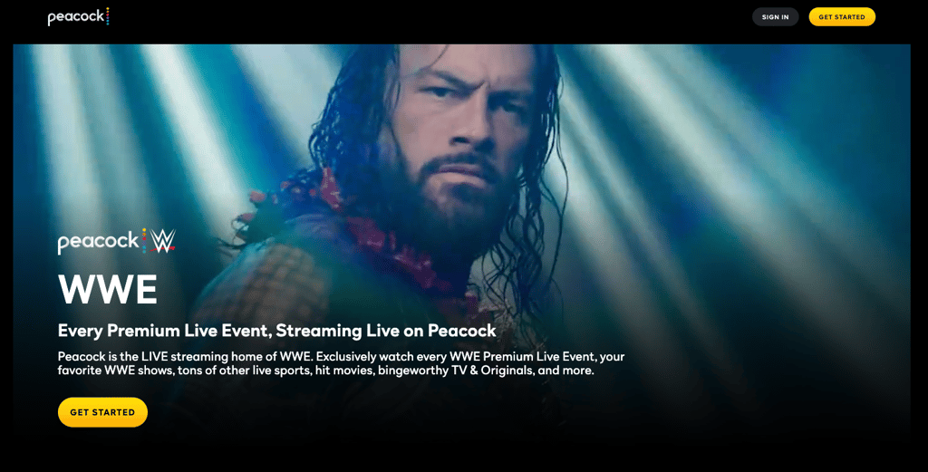 WWE on Peacock TV in Canada