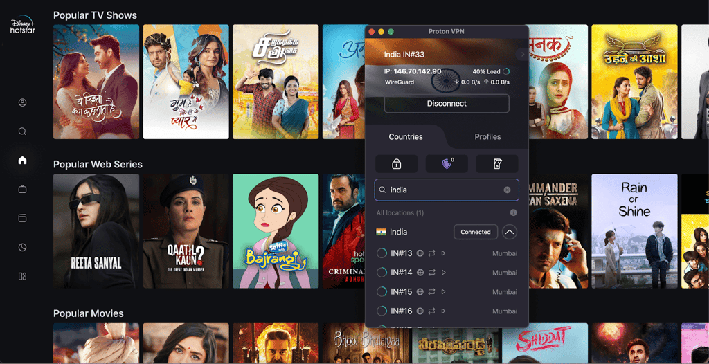 Disney Hotstar unblocked with Proton VPN