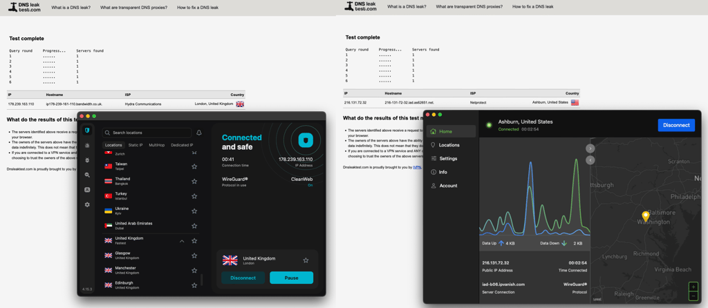 surfshark ipvanish dns leak test