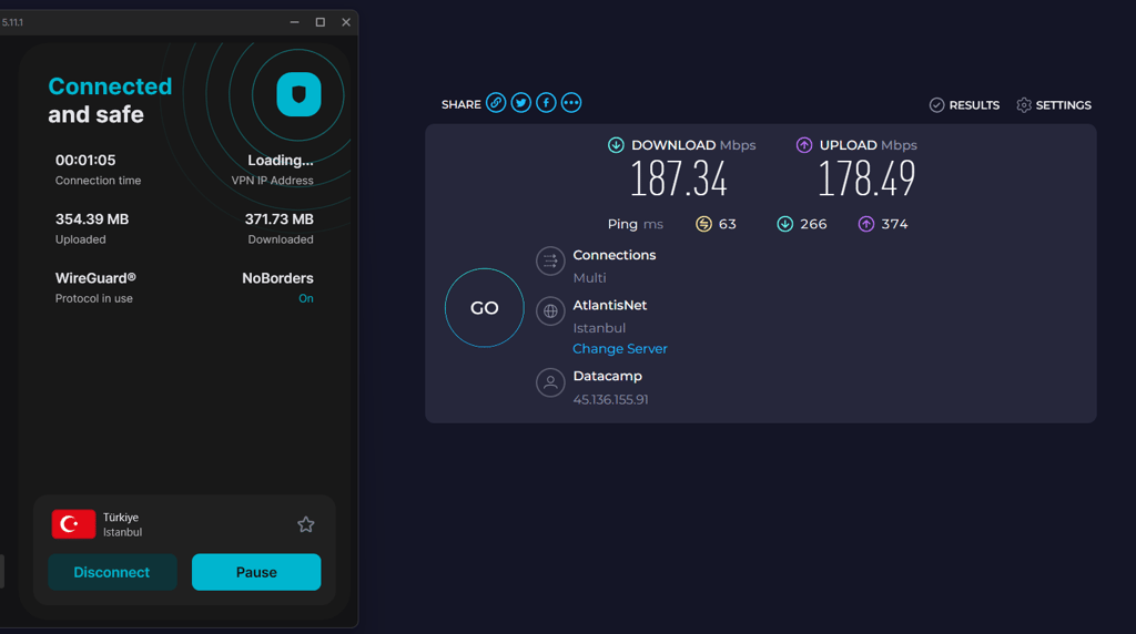 Surfshark Turkey server speed