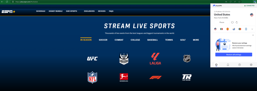 espn-desbloqueado-nordvpn