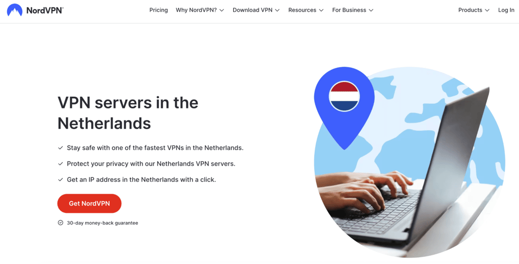 NordVPN has 200+ Netherlands VPN servers