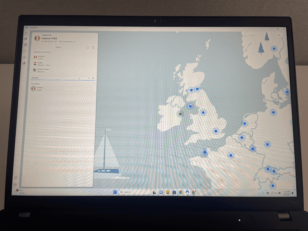 NordVPN's Irish IP addresses