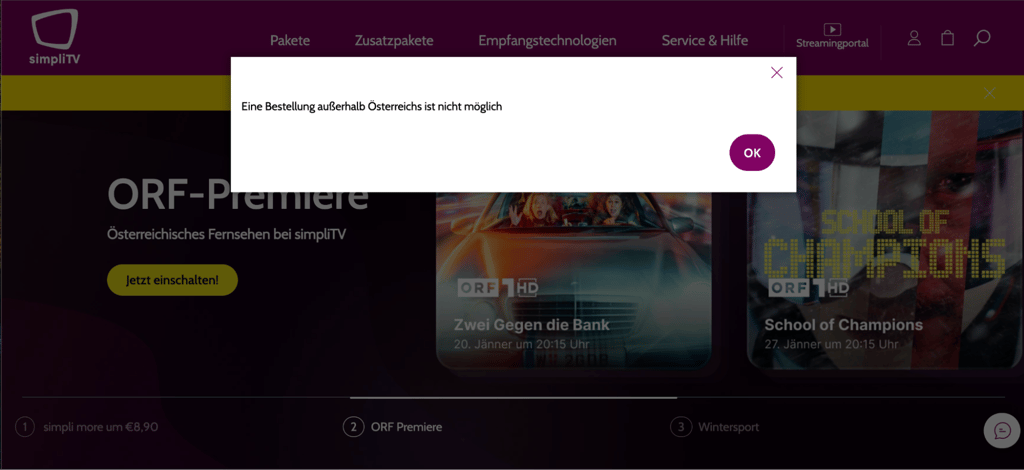 SimpliTV error