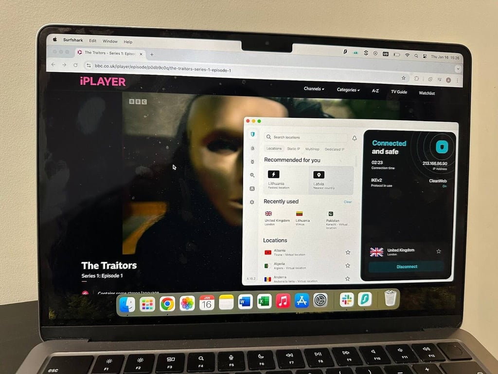 Surfshark streaming BBC iPlayer