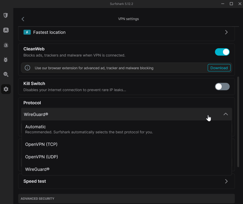 surfshark vpn protocols