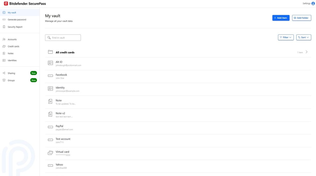 Bitdefender Password Manager extension