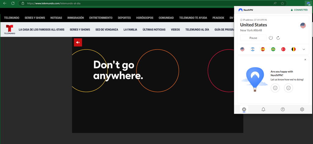 telemundo-desbloqueado-nordvpn-estadosunidos