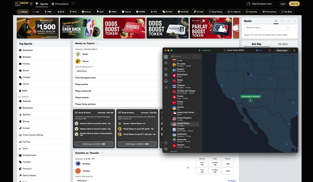 Unblock BetMGM with NordVPN
